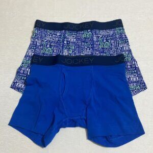 Lot of 2--JOCKEY Youth Boys 3" Boxer Briefs Underwear NWOT Size L (14-16)